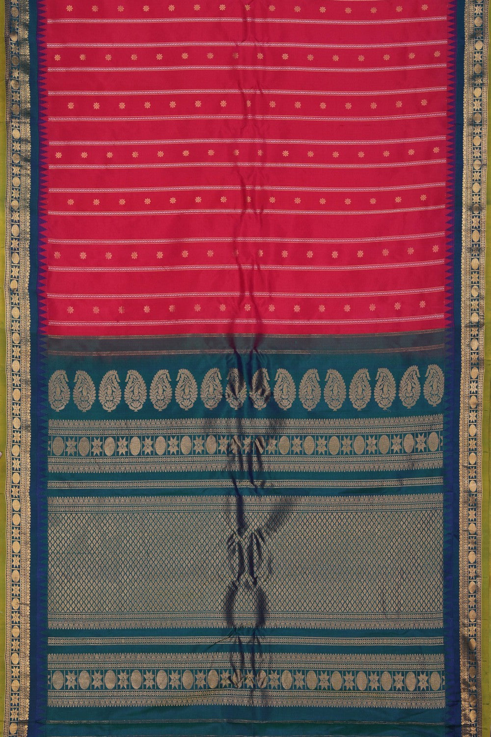 Image of Gadwal Silk Pink Saree